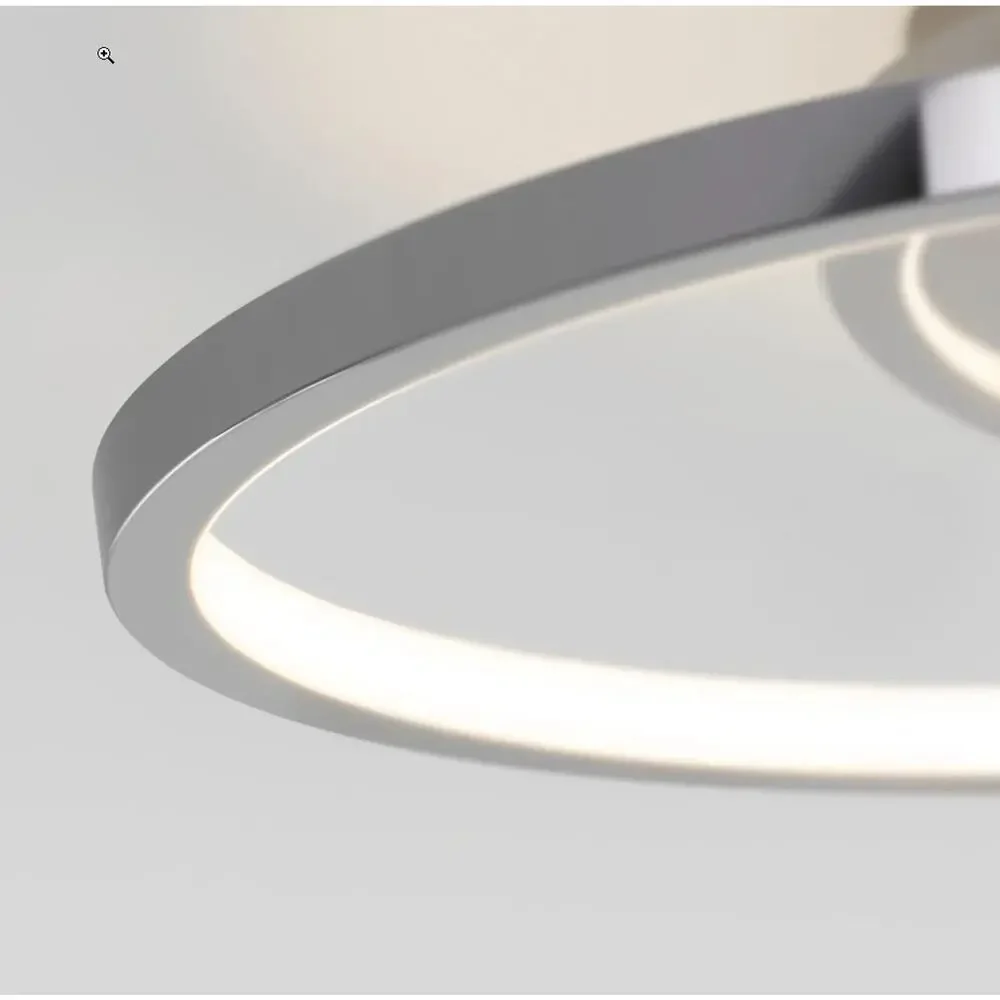 Artika Salto LED Integrated Flush Mount Ceiling Light Chrome